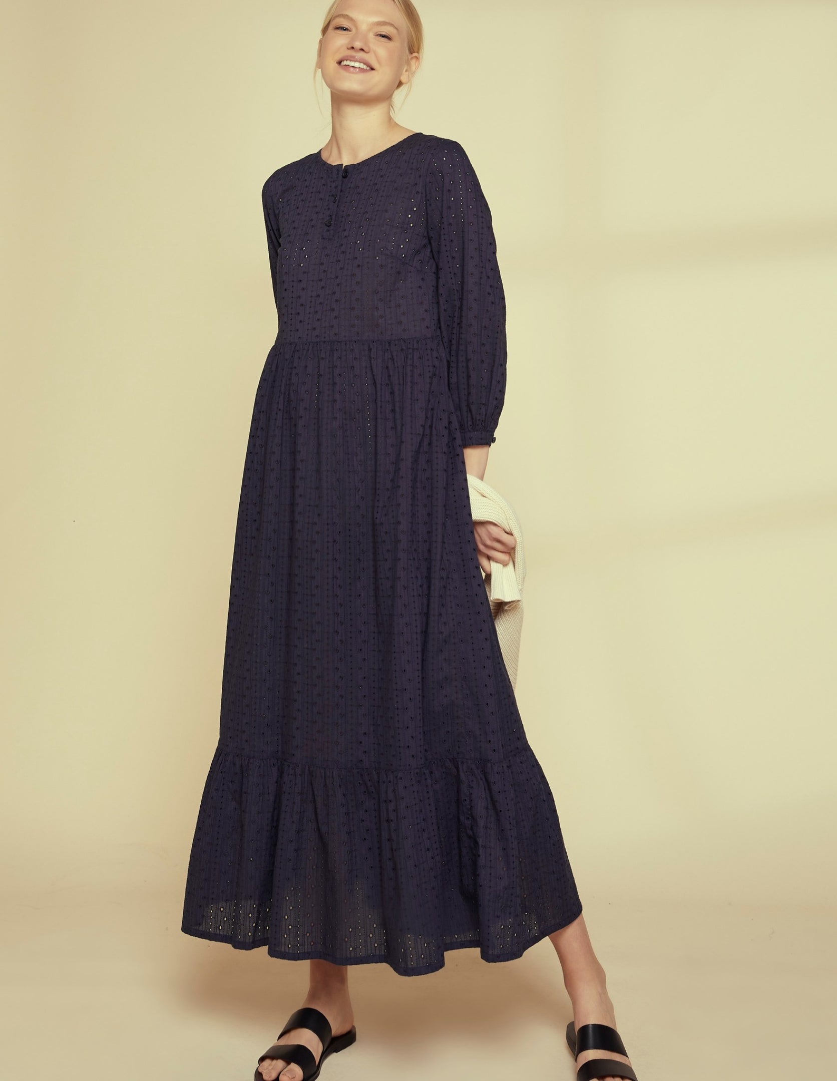 The Artfully Perforated Cotton Dress