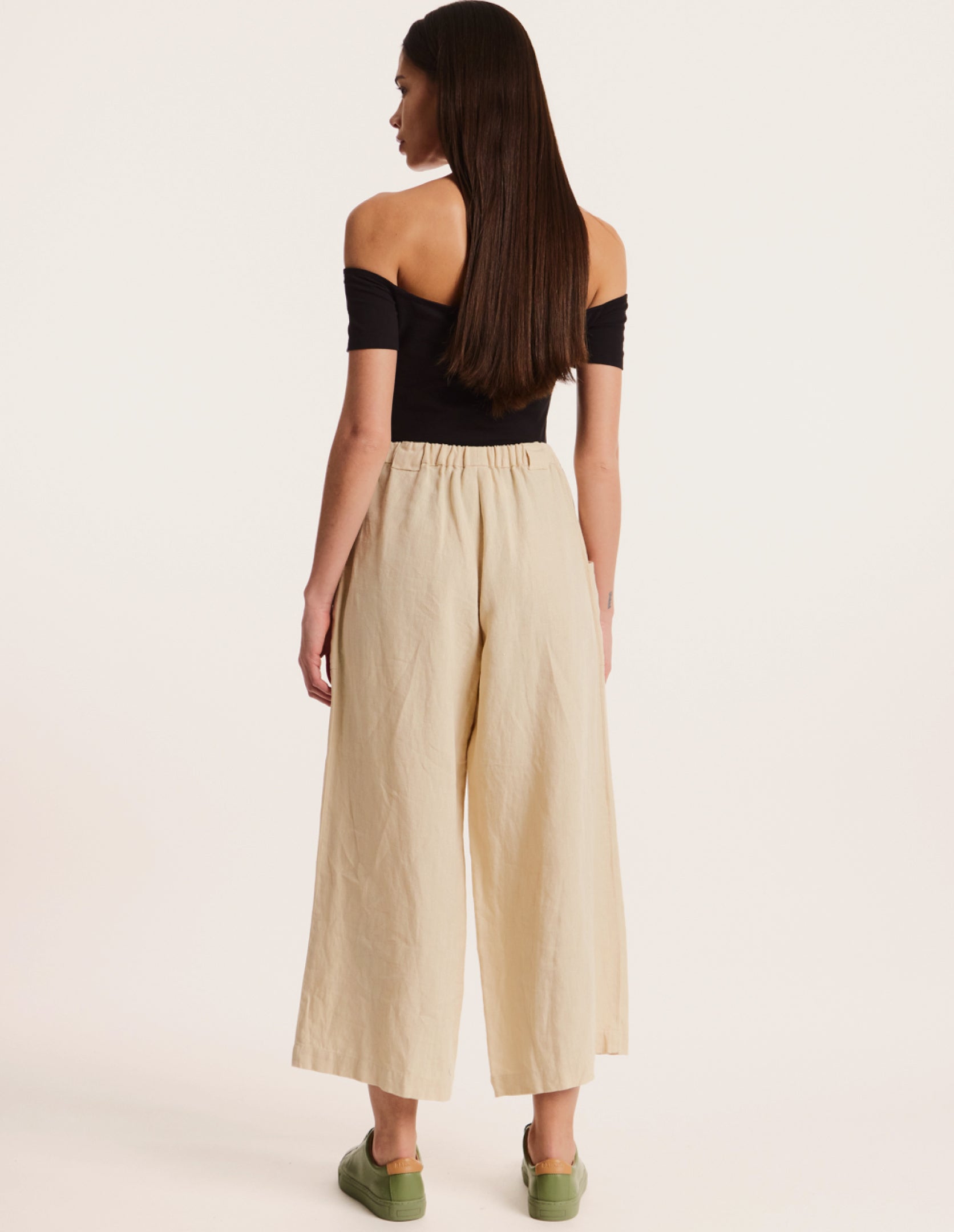 Giana Linen Trousers in Stone